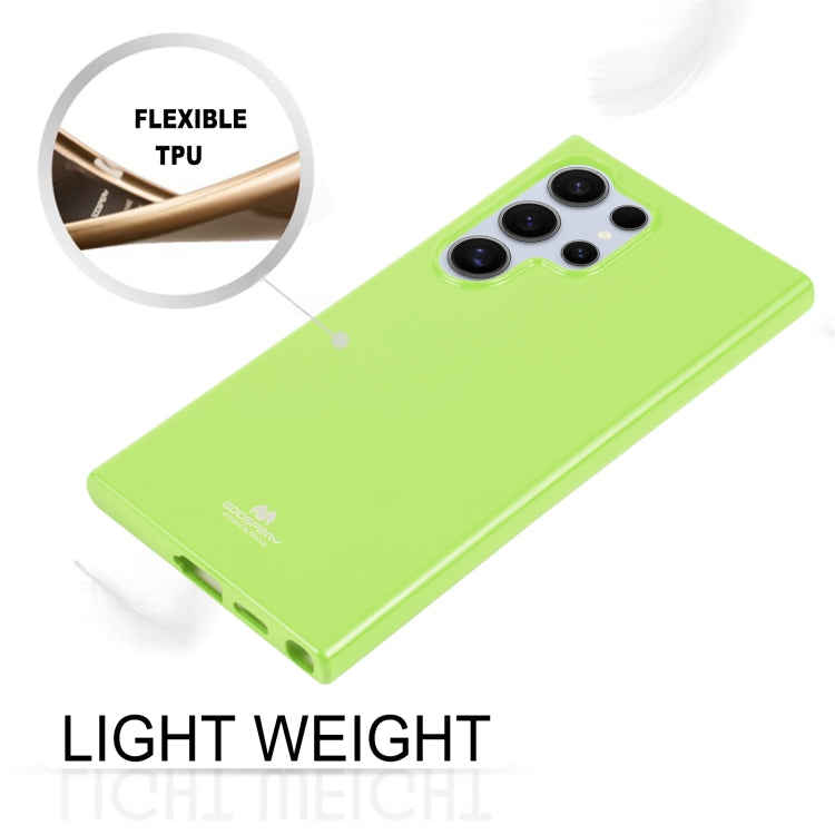 For Samsung Galaxy S24 Ultra 5G GOOSPERY PEARL JELLY Shockproof TPU Phone Case(Fluorescent Green) - Galaxy S24 Ultra 5G Cases by GOOSPERY | Online Shopping UK | buy2fix