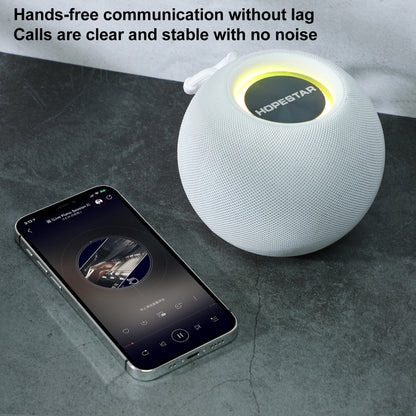 HOPESTAR H52 IPX6 Waterproof Portable Wireless Bluetooth Speaker(White) - Waterproof Speaker by HOPESTAR | Online Shopping UK | buy2fix