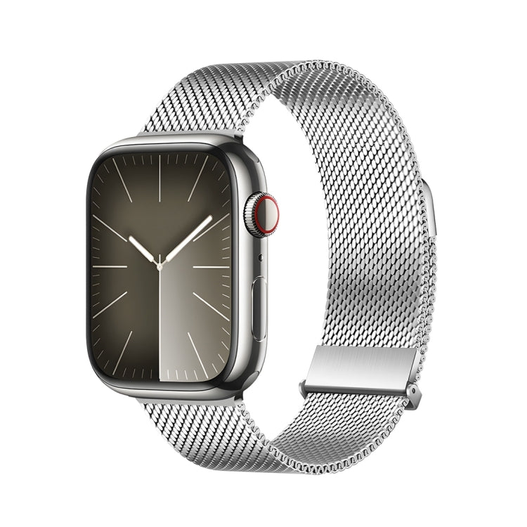 For Apple Watch Series 7 41mm DUX DUCIS Milanese Pro Series Stainless Steel Watch Band(Silver) - Watch Bands by DUX DUCIS | Online Shopping UK | buy2fix