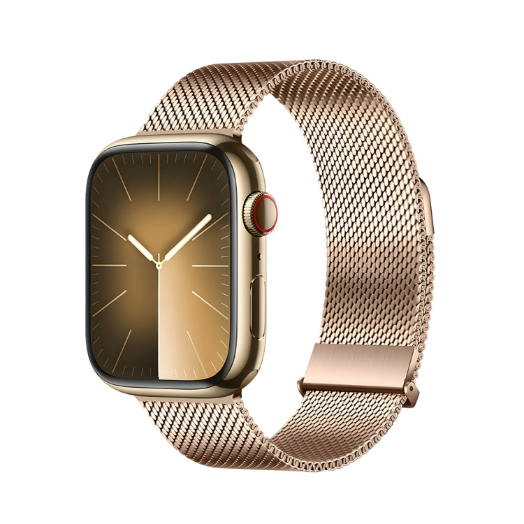 For Apple Watch Series 5 44mm DUX DUCIS Milanese Pro Series Stainless Steel Watch Band(Gold) - Watch Bands by DUX DUCIS | Online Shopping UK | buy2fix