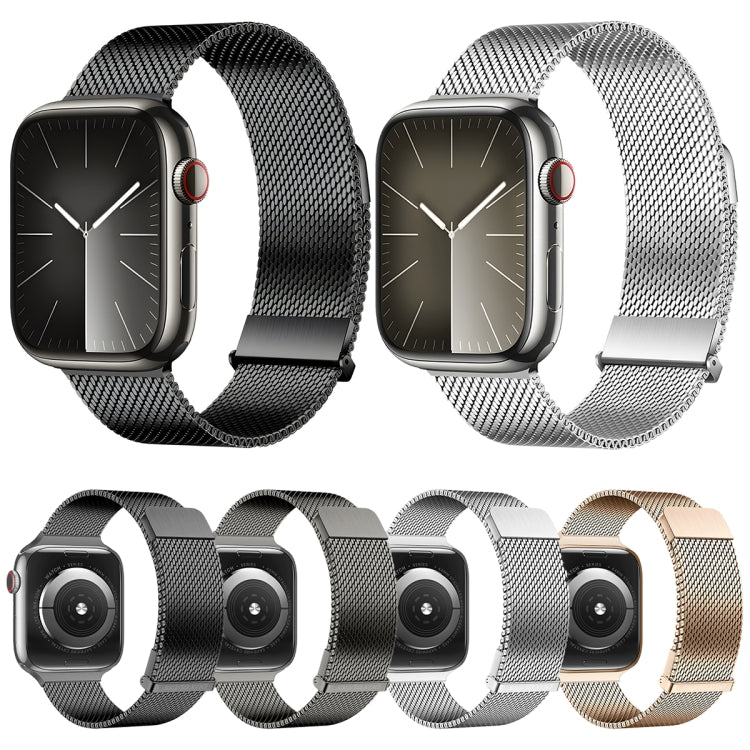 For Apple Watch Series 2 38mm DUX DUCIS Milanese Pro Series Stainless Steel Watch Band(Graphite) - Watch Bands by DUX DUCIS | Online Shopping UK | buy2fix