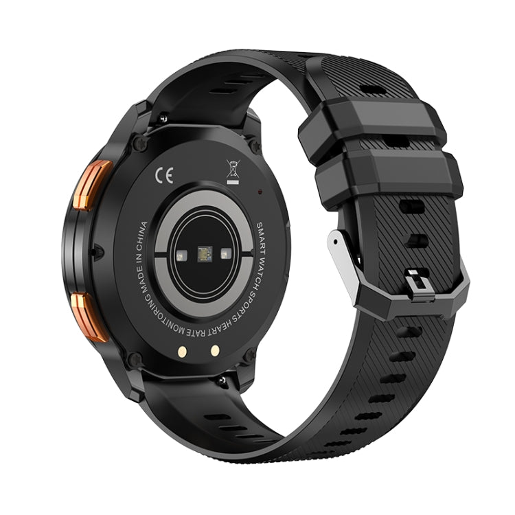 LEMFO AK59 1.43 inch AMLOED Round Screen Silicone Strap Smart Watch(Black) - Smart Watches by LEMFO | Online Shopping UK | buy2fix