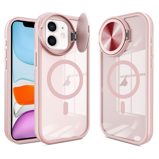 For iPhone 11 Round Camshield MagSafe TPU Hybrid PC Phone Case(Pink) - iPhone 11 Cases by buy2fix | Online Shopping UK | buy2fix