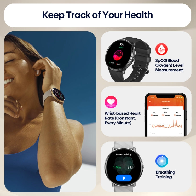 Zeblaze GTR 3 Pro 1.43 inch Screen Voice Calling Smart Watch, Support Heart Rate / Blood Pressure / Blood Oxygen(Silver) - Smart Watches by Zeblaze | Online Shopping UK | buy2fix