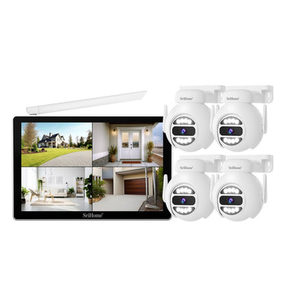 SriHome NVS010-IPC047 Ultra HD 4 Channel WiFi Network Video Recorder Set(AU Plug) - Video Recorder Kit by SriHome | Online Shopping UK | buy2fix