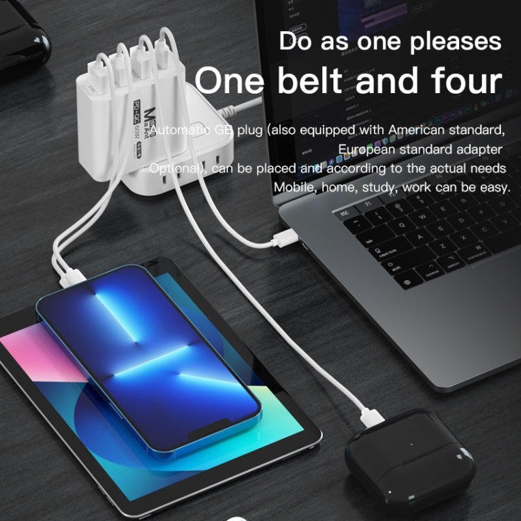 Ma-Ant 60W USB-C/Type-C+3 USB Multi-port Fast Charging Charger, Plug:EU Plug(White) - USB Charger by buy2fix | Online Shopping UK | buy2fix