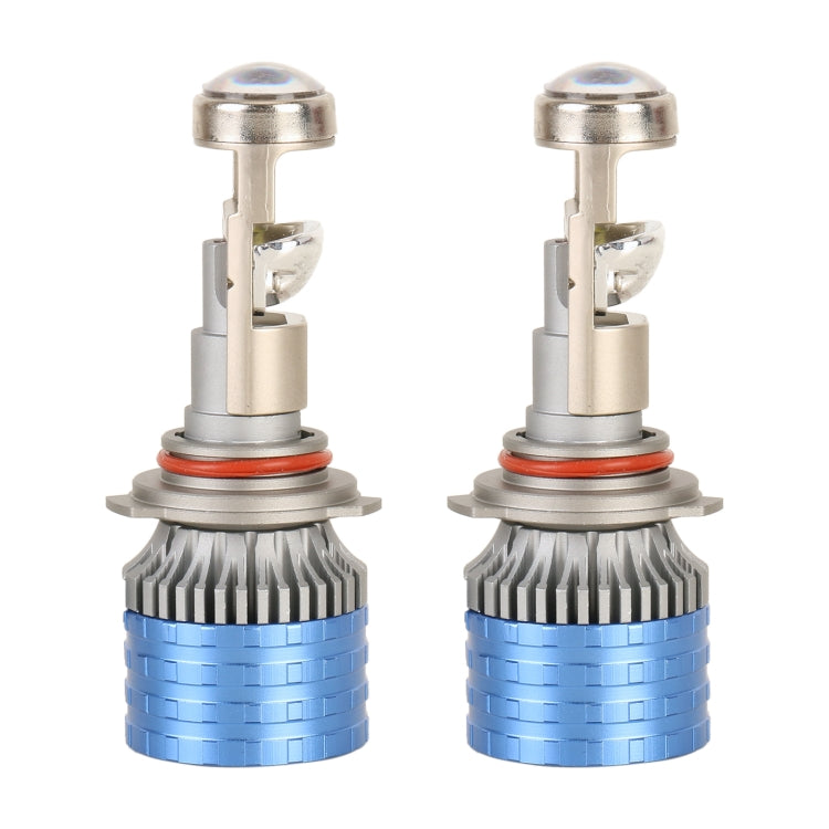 9006 Pair 55W 6000lm 6000K Car LED Mini Lens Headlight Bulb - LED Headlamps by buy2fix | Online Shopping UK | buy2fix