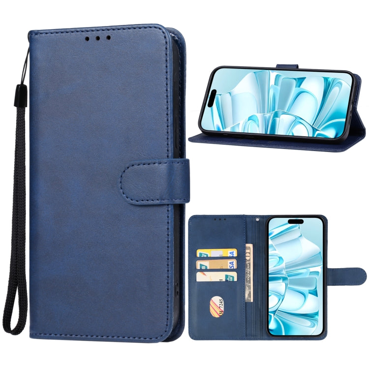 For iPhone 16 Leather Phone Case(Blue) - iPhone 16 Cases by buy2fix | Online Shopping UK | buy2fix