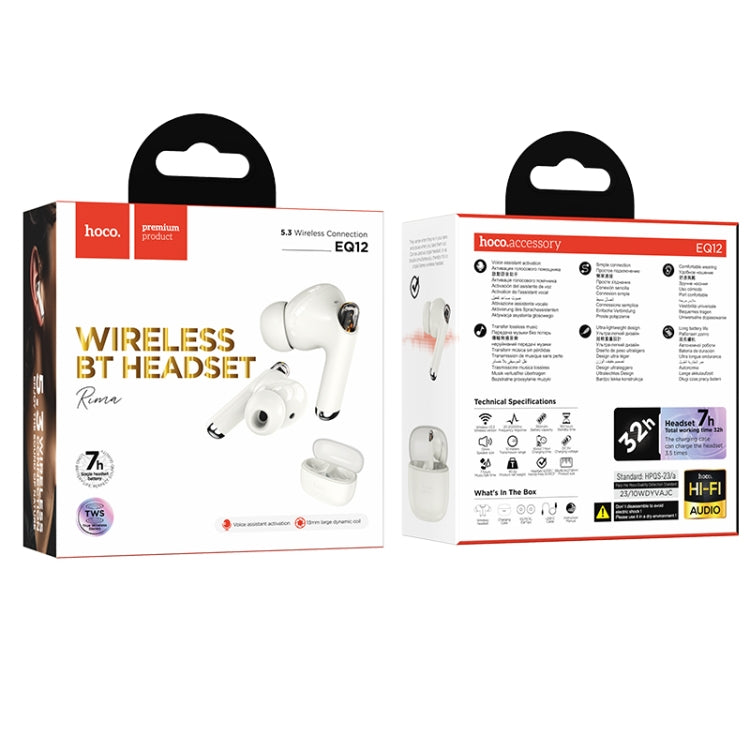 hoco EQ12 True Wireless Bluetooth Earphone(Beige) - Bluetooth Earphone by hoco | Online Shopping UK | buy2fix