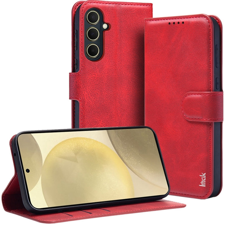 For Samsung Galaxy A35 5G IMAK Count Series Flip Leather Phone Case(Red) - Galaxy Phone Cases by imak | Online Shopping UK | buy2fix