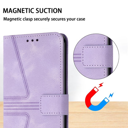 For iPhone 16 Plus Triangle Solid Color Leather Phone Case(Purple) - iPhone 16 Plus Cases by buy2fix | Online Shopping UK | buy2fix