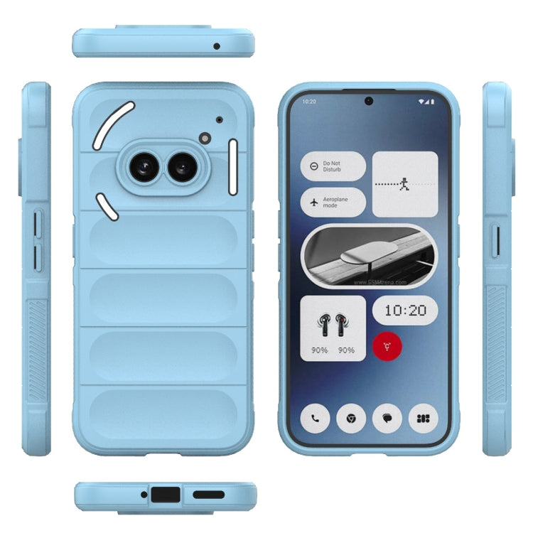 For Nothing Phone 2a Magic Shield TPU + Flannel Phone Case(Light Blue) - More Brand by buy2fix | Online Shopping UK | buy2fix