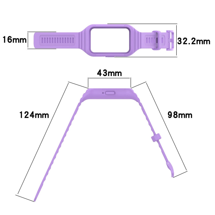 For Samsung Galaxy Fit 3 Solid Color Integrated TPU Watch Band(Starlight) - Watch Bands by buy2fix | Online Shopping UK | buy2fix