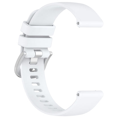 For Xiaomi Watch 2 Liquid Glossy Silver Buckle Silicone Watch Band(White) - Watch Bands by buy2fix | Online Shopping UK | buy2fix