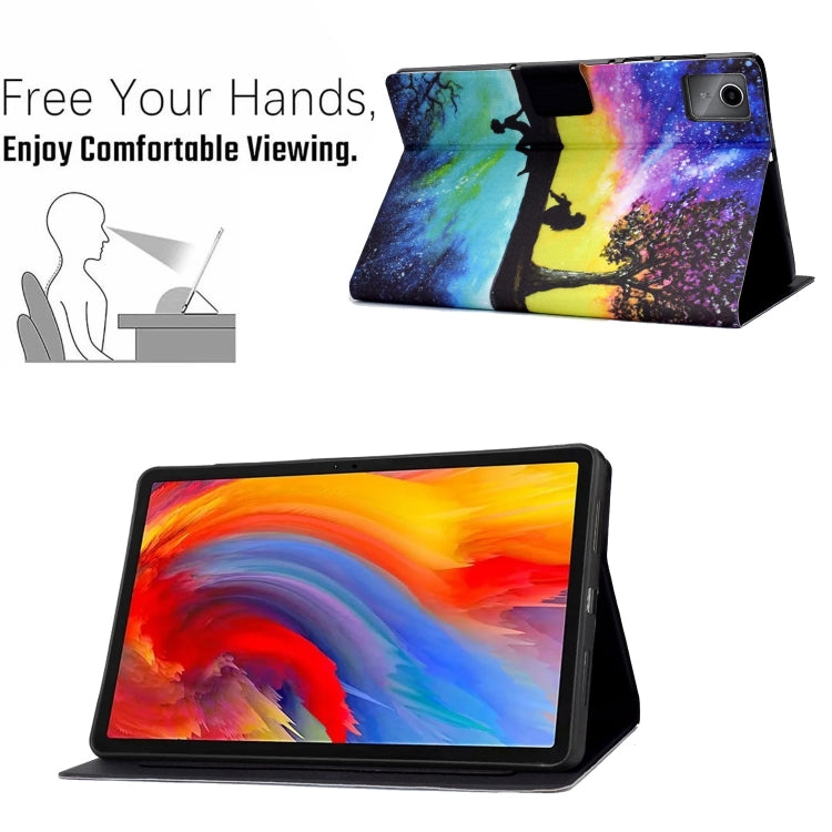 For Lenovo Tab M11 / Xiaoxin Pad 11 2024 Electric Pressed Colored Drawing Smart Leather Tablet Case(Starry Sky Reflection) - Lenovo by buy2fix | Online Shopping UK | buy2fix