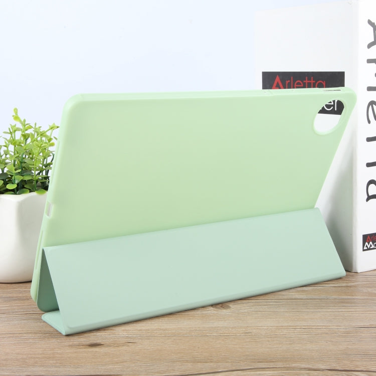 For Huawei MatePad Pro 11 2022/2024 Tri-fold Silicone Leather Tablet Case(Green) - Huawei by buy2fix | Online Shopping UK | buy2fix