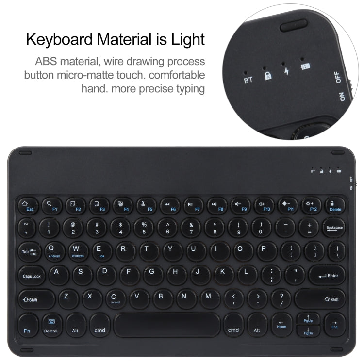 For Huawei MatePad 11 2023 / 2021 Round Button Bluetooth Keyboard Rotatable Holder Leather Case(Black) - Huawei Keyboard by buy2fix | Online Shopping UK | buy2fix