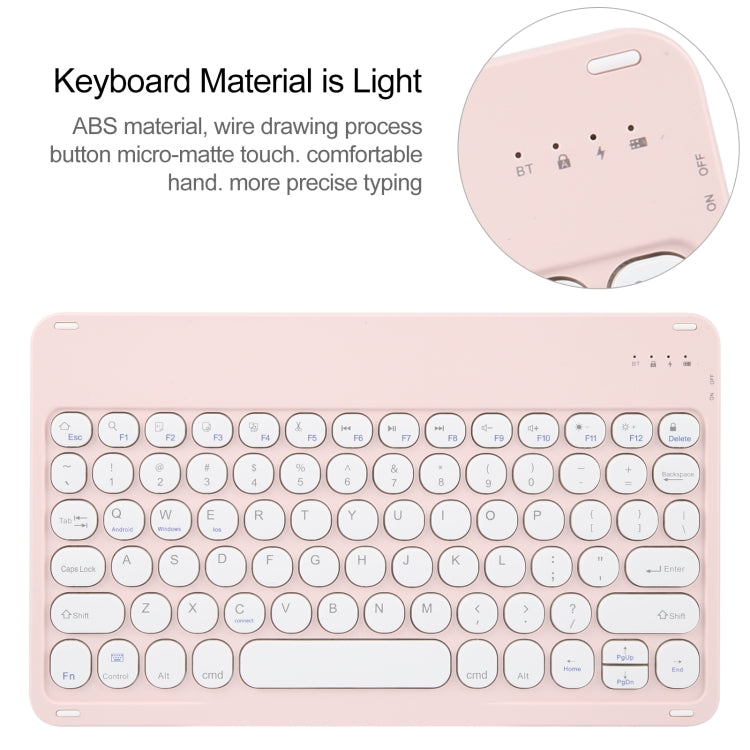 For Huawei MatePad Pro 11 2024 / 2022 Round Button Bluetooth Keyboard Rotatable Holder Leather Case(Rose Gold) - Huawei Keyboard by buy2fix | Online Shopping UK | buy2fix