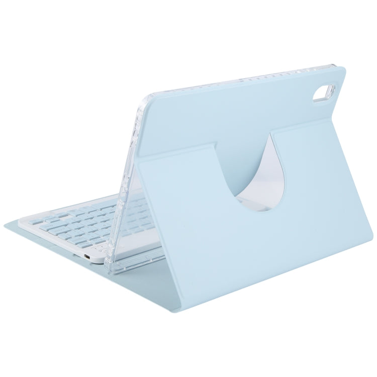 For Huawei MatePad Air 11.5 Square Button Backlight Bluetooth Keyboard Rotatable Holder Leather Case(Sky Blue) - Huawei Keyboard by buy2fix | Online Shopping UK | buy2fix