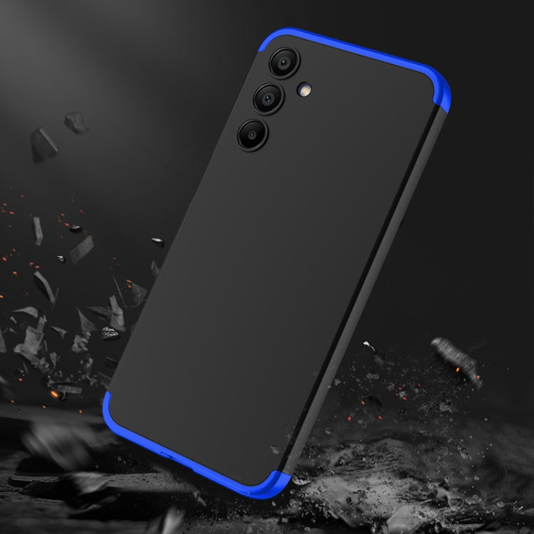 For Samsung Galaxy A15 GKK Three Stage Splicing Full Coverage PC Phone Case(Black Blue) - Galaxy Phone Cases by GKK | Online Shopping UK | buy2fix