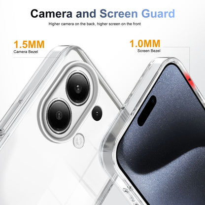 For Xiaomi Redmi Note 13 4G 2.5mm Anti-slip Clear Acrylic Hybrid TPU Phone Case(Transparent) - Note 13 Cases by buy2fix | Online Shopping UK | buy2fix