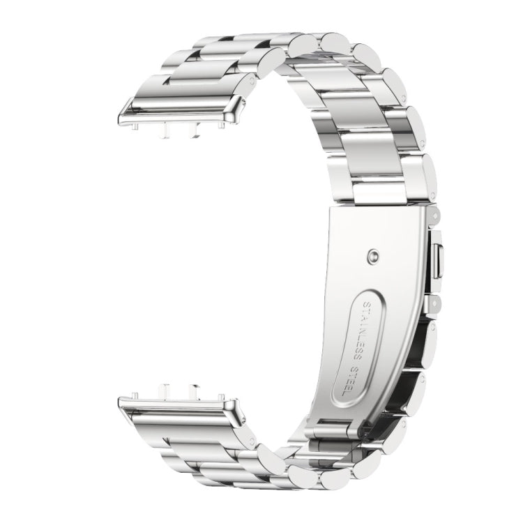 For Samsung Galaxy Fit 3 Mijobs Three-Beads Metal Watch Band(Silver) - Watch Bands by MIJOBS | Online Shopping UK | buy2fix