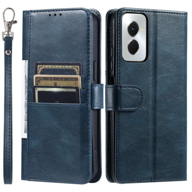 For Motorola Moto G Power 2024 Simple 6-Card Wallet Leather Phone Case(Navy Blue) - Motorola Cases by buy2fix | Online Shopping UK | buy2fix