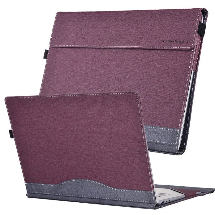 For Lenovo ThinkPad X1 Yoga Gen 8 14 inch Cloth Texture Laptop Leather Protective Case(Wine Red) - Other by buy2fix | Online Shopping UK | buy2fix