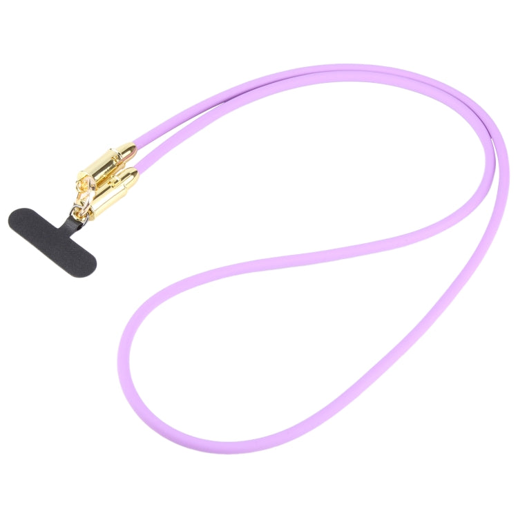 Type-C to Type-C Silicone Data Cable Phone Anti-lost Crossbody Lanyard, Length: 1.2m(Purple) - USB-C & Type-C Cable by buy2fix | Online Shopping UK | buy2fix