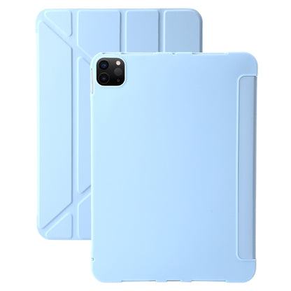 For iPad Pro 11 2024 TPU Deformation Flip Leather Tablet Case with Holder(Sky Blue) - iPad Pro 11 2024 Cases by buy2fix | Online Shopping UK | buy2fix