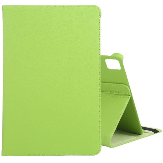 For iPad Pro 13 2024 360 Degree Rotation Litchi Texture Leather Tablet Case with Holder(Green) - iPad Pro 13 2024 Cases by buy2fix | Online Shopping UK | buy2fix