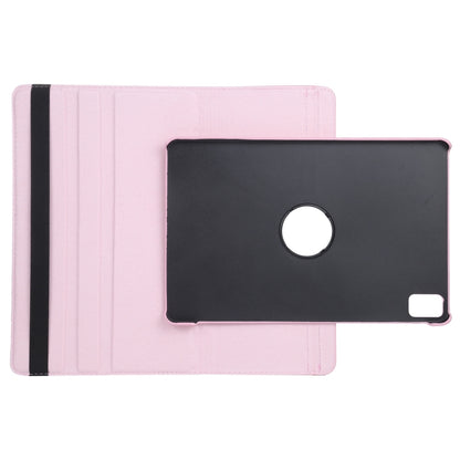 For iPad Air 13 2024 360 Degree Rotation Litchi Texture Leather Tablet Case with Holder(Pink) - iPad Air 13 2024 Cases by buy2fix | Online Shopping UK | buy2fix