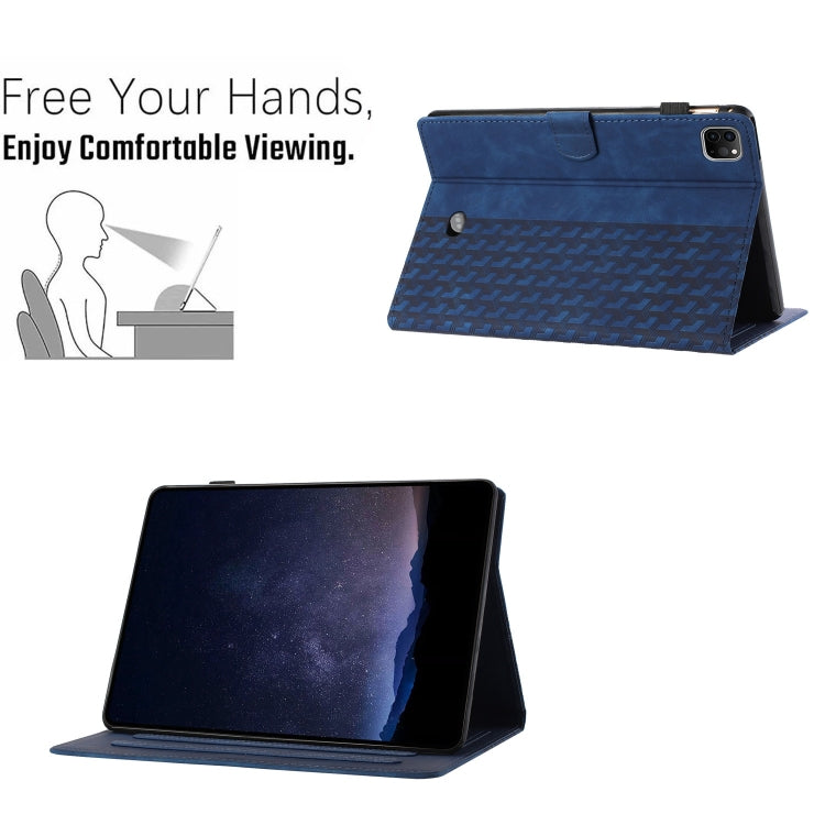 For iPad Pro 11 2024 Building Blocks Embossed Leather Smart Tablet Case(Blue) - iPad Pro 11 2024 Cases by buy2fix | Online Shopping UK | buy2fix