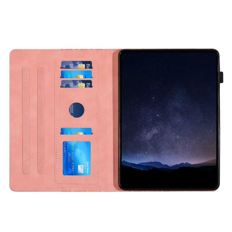 For Lenovo Tab M11/Xiaoxin Pad 11 2024 Building Blocks Embossed Leather Smart Tablet Case(Pink) - Lenovo by buy2fix | Online Shopping UK | buy2fix