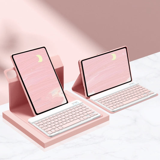 For Xiaomi Pad 5 Pro 12.4 inch Detachable Keyboard Smart Tablet Leather Case(Pink) - Others Keyboard by buy2fix | Online Shopping UK | buy2fix