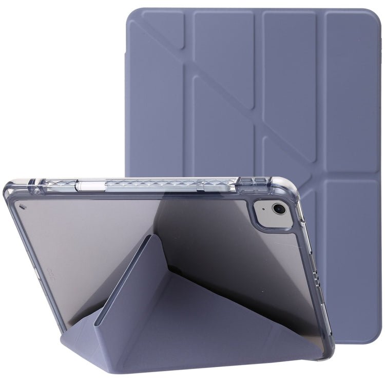 For iPad Air 11 2024 Clear Acrylic Deformation Leather Tablet Case(Lavender Purple) - iPad Air 11 2024 Cases by buy2fix | Online Shopping UK | buy2fix