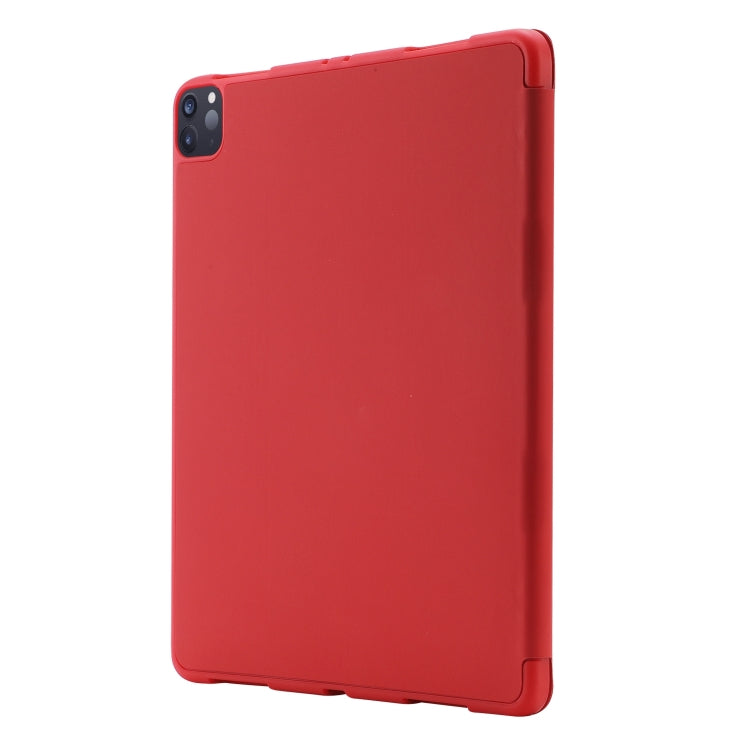 For iPad Pro 11 2024 Skin Feel Tri-fold Leather Tablet Case with Pen Slot(Red) - iPad Pro 11 2024 Cases by buy2fix | Online Shopping UK | buy2fix