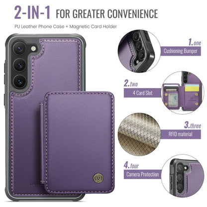 For Samsung Galaxy S23+ 5G JEEHOOD J05 Business Magnetic Style RFID Leather Phone Case(Purple) - Galaxy S23+ 5G Cases by JEEHOOD | Online Shopping UK | buy2fix