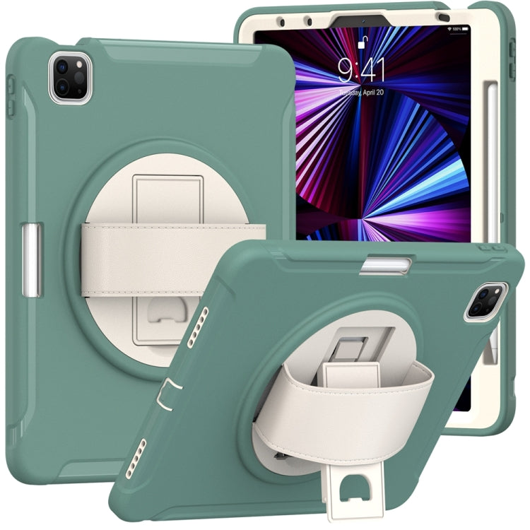 For iPad Air 11 2024 Spider Wheel Silicone Hybrid PC Tablet Case(Emerald Green) - iPad Air 11 2024 Cases by buy2fix | Online Shopping UK | buy2fix