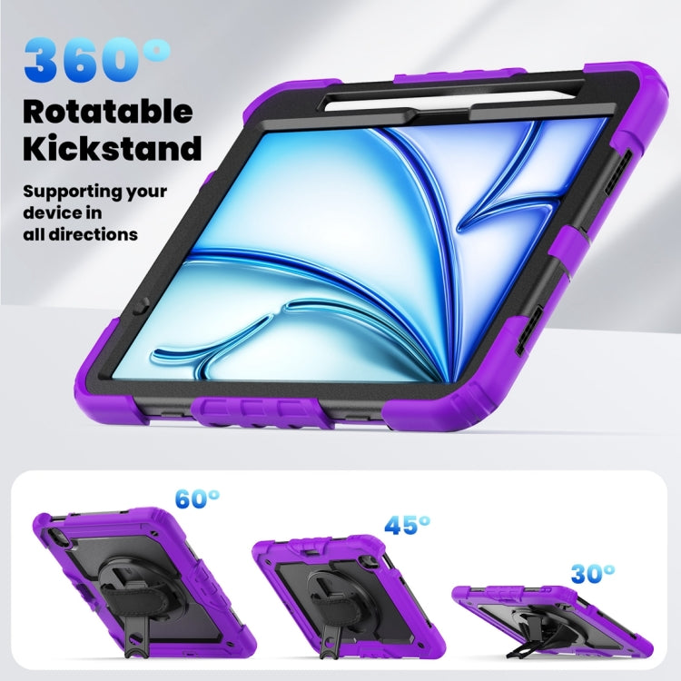 For iPad Air 11 2024 Silicone + PC Tablet Protective Case(Purple+Black) - iPad Air 11 2024 Cases by buy2fix | Online Shopping UK | buy2fix