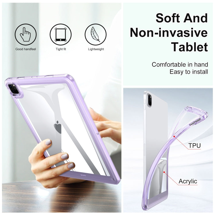 For iPad Air 11 2024 Transparent Acrylic Tablet Case(Pink) - iPad Air 11 2024 Cases by buy2fix | Online Shopping UK | buy2fix