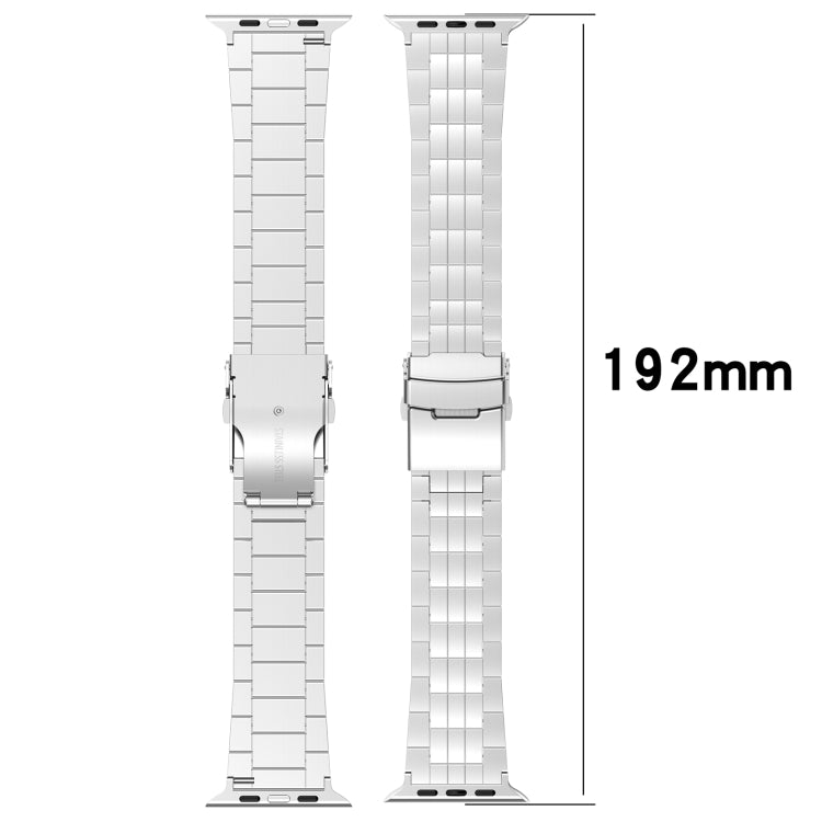 For Apple Watch Series 6 44mm Armor 5-bead Titanium Watch Band(Black) - Watch Bands by buy2fix | Online Shopping UK | buy2fix