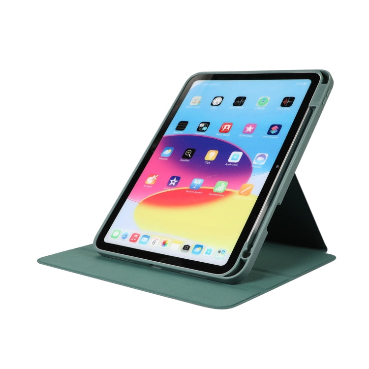 For iPad Pro 11 2024 2 in 1 Acrylic Split Rotating Leather Tablet Case(Matcha Green) - iPad Pro 11 2024 Cases by buy2fix | Online Shopping UK | buy2fix