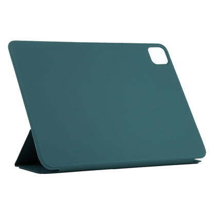 For iPad Pro 11 2024 Double-sided Clip Non-buckle Magnetic PU Smart Tablet Case(Dark Green) - iPad Pro 11 2024 Cases by buy2fix | Online Shopping UK | buy2fix