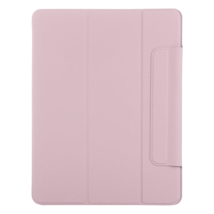 For iPad Air 13 2024 Double-sided Clip Fixed Buckle Magnetic PU Leather Smart Tablet Case(Rose Gold) - iPad Air 13 2024 Cases by buy2fix | Online Shopping UK | buy2fix