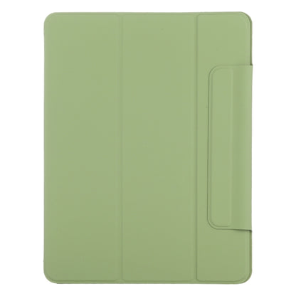 For iPad Air 13 2024 Double-sided Clip Fixed Buckle Magnetic PU Leather Smart Tablet Case(Grass Green) - iPad Air 13 2024 Cases by buy2fix | Online Shopping UK | buy2fix