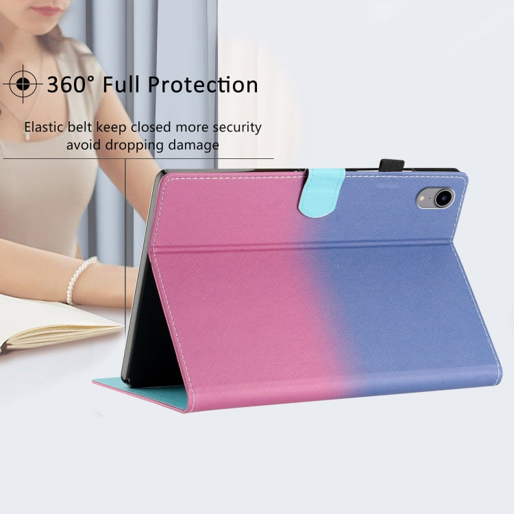 For iPad Pro 11 2024 Stitching Gradient Smart Leather Tablet Case(Blue Rose) - iPad Pro 11 2024 Cases by buy2fix | Online Shopping UK | buy2fix