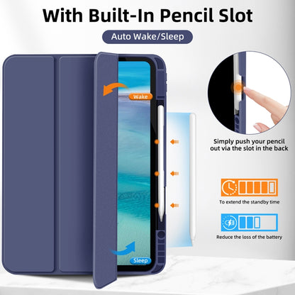 For iPad Pro 13 2024 3-fold TPU Smart Leather Tablet Case with Pen Slot(Royal Blue) - iPad Pro 13 2024 Cases by buy2fix | Online Shopping UK | buy2fix