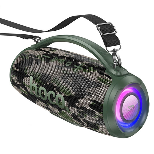 hoco HA4 Surge Outdoor Bluetooth 5.3 Speaker Support TWS / FM(Camouflage Green) - Desktop Speaker by hoco | Online Shopping UK | buy2fix
