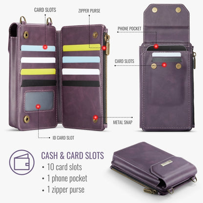 CaseMe Me40 Vertical Multifunctional Shoulder Crossbody Phone Bag(Purple) -  by CaseMe | Online Shopping UK | buy2fix